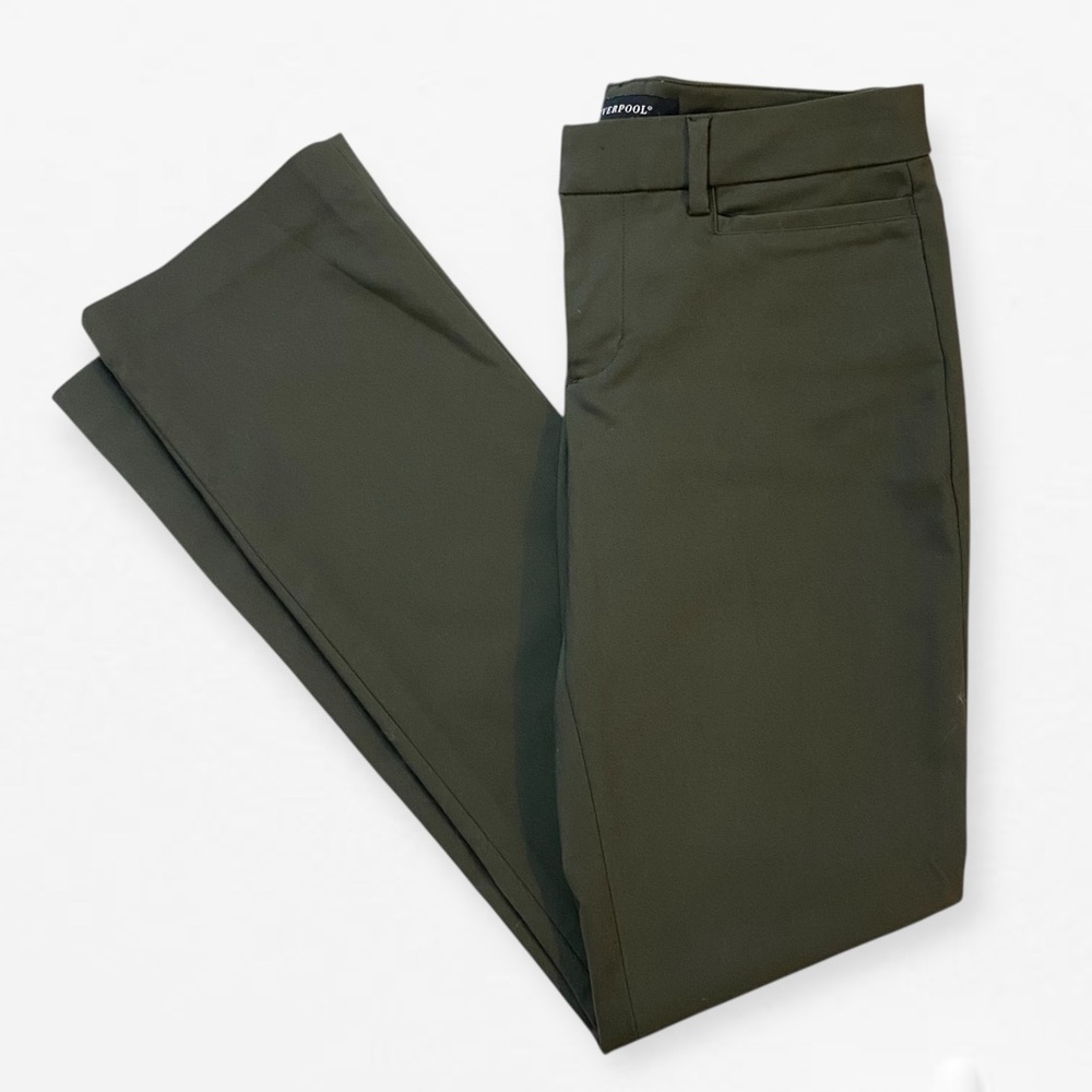 Women’s Liverpool Olive Khaki Green Dress Work Long boot cut Pants Slacks 4 / 27